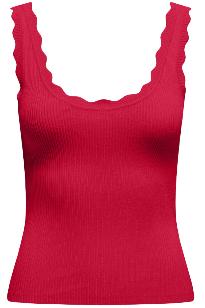 JDYNANNA S/L SCALLOP EDGE TOP KNT N 15290585 SKI PATROL